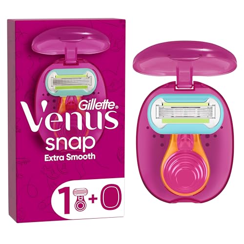 Gillette Venus Extra Smooth Snap Rasierer Damen, Damenrasierer + 1 Rasierklinge