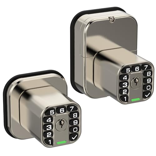 Richelock IU52 Double-Sided Keypad Door Lock All-Weather Fully Waterproof Keyless Entry with Dual-Sided Programmable Codes Same Key Both Sides for Outdoor Indoor Gate & Fence