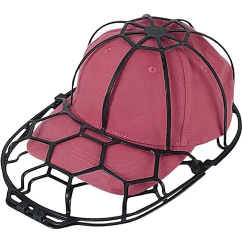 miaomiao Cap Waschmaschinen Form, Cap Washer, Basecap Waschgestell Hat Waschen, Kappe Waschschutz Halter für Erwachsene und Kinder (Schwarz)