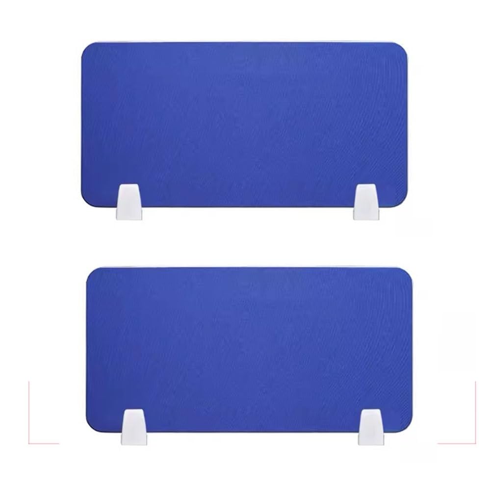 GJZQDKX Desk Privacy Divider Panel with Support Feet 2 Pcs Freestanding Soundproof Desk Partition for Noise Reduction (Blue B 30X120CM)