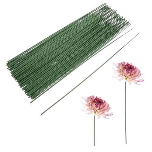 KALLORY Flower Making Supplies 100pcs Tulip Wire Stems Bouquet Floral Wire for Florist