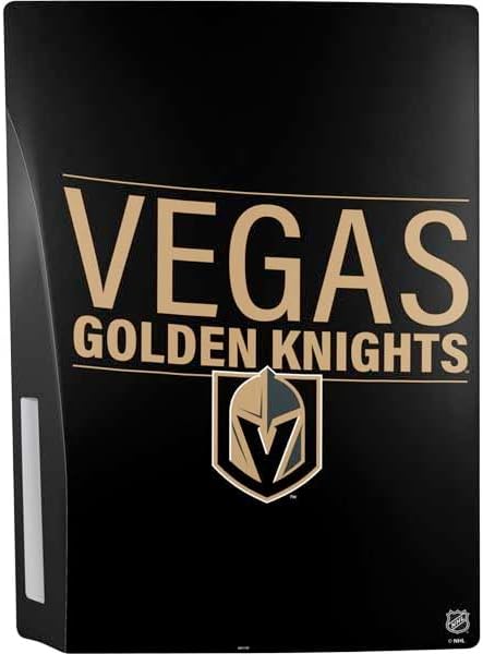 Skinit Decal Gaming Skin Compatible with PS5 Bundle - Officially Licensed NHL Vegas Golden Knights Lineup Design