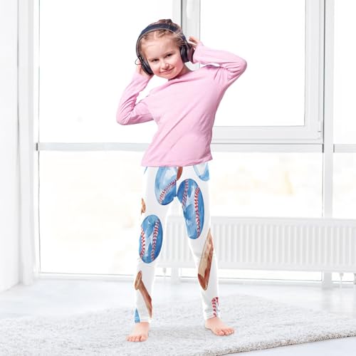 Toddler Girls Leggings Printed Yoga Pants Leggings Watercolor Sport Baseball Bat for Kids4