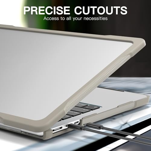 Carcasa trasera transparente resistente MacBook Air 13.6 funda protectora TPU M3 6