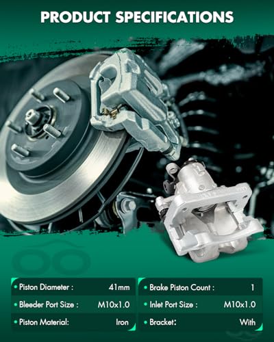 Image of SCITOO Rear Driver Side Disc Brake Caliper 18B5401A Compatible For Buick For LaCrosse 2012-2016,For Cadillac For XTS 2013-2019,For Chevy For Impala 2014-2018,For Chevy For Malibu 2013,With Bracket 1PC