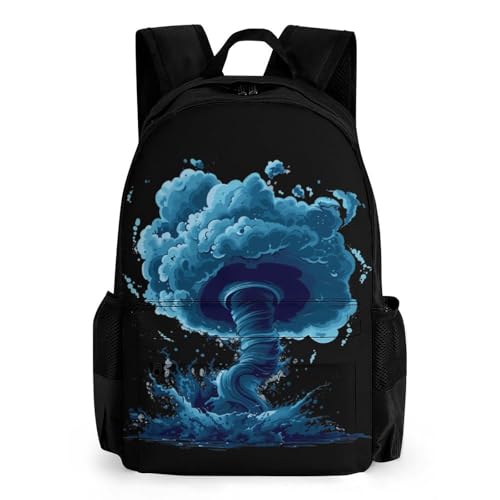 Storm Tornado Twister Hurricane Laptop Backpack for Men Women Shoulder Bag Business Work Bag Travel Casual Daypacks