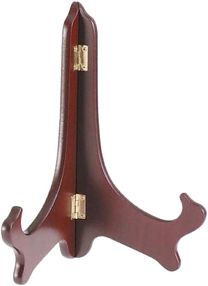 5 Inch Plate Holder Easel Stand Wooden Folding Display Rack | Adjustable Width Foldable Hinge Stand for Book Store | Great for Photos Collectibles Business - #4 image 5