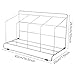 Reallnaive Catalog Rack Magazine File Holder Angled Binder Holder Metal Desk Organizer with 4 Rack Compartments Space Saving File Organizer for School Office Home, Metal Wire, Silver