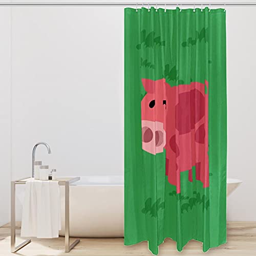 Rideau de douche imperméable cochon coloré 183x183 cm - 3