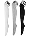 Produktbild DRESHOW 3 Paar Damen Überknie Kniestrümpfe Overknee Strümpfe Lange Gestreifte Socken Schüler Knitting Sportsocken