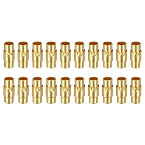 uxcell Leather Cord End Clasp, 20Pcs 5mm Hole Leather Clasps