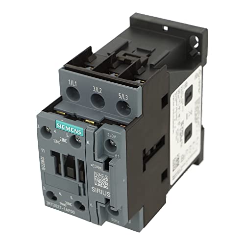 3RT2027-1AP00 | SIEMENS CONTACTOR, AC-3, 32A, 15KW/400V, 1NO+1NC, 230VAC, 50HZ, 3 POLE, SIZE S0, SCREW TERMINALS