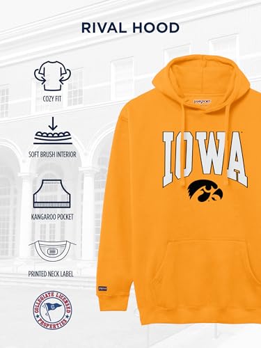 Image of JanSport NCAA Officially Licensed Rival Hoodie, Long Sleeve Unisex Sweatshirt, Cotton-Polyester Blend, Double-Layered Hood