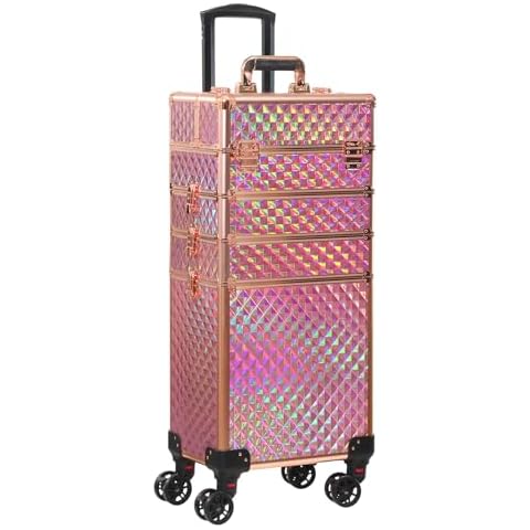 CHANNCASE 4-in-1 Portable Makeup Train Case Cover