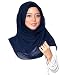 ❤️ SAFIYA - Hijab for muslim women I Long headscarf islamic scarf turban pashmina shawl cap underscarf pins I Chiffon I Navy blue - 75x180cm
