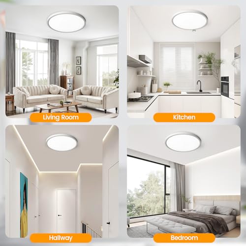 TALOYA Ceiling Light,4 Pack,12 Inch,20W,5 Color Selectable White Flush Mount Ceiling Light for Bedroom,Kitchen,Living Room,Hallway,Laundry by TALOYA - Image 6