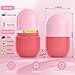 Ice Roller for Face and Eye, Ice Face Roller, Aesthetic Skin Care Tools Gifts for Women Cute Preppy Stuff,Silicone Ice Mold for Beauty(Pink)