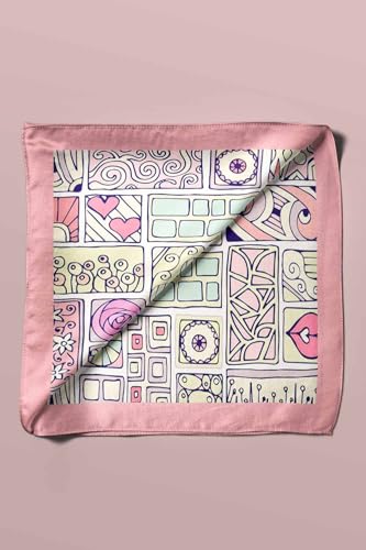 Headscarf for Women - 12"x 27"/30 * 170cm Hair Scarf Geometric Design Headscarf Bandanas Rectangular 605094