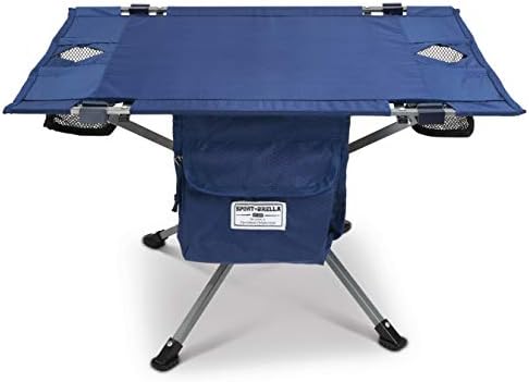 Sport-Brella SunSoul Portable Folding Table for Outdoor Camping, Picnics, Tailgates, and Beach Navy