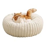【Haute Qualité】Le lit pour animaux a une surface pelucheuse, sans odeur et respectueux de la peau des animaux. II rempli de coton PP doux, chaud et confortable, offre un soutien et un confort durables qui conviendront même aux animaux les plus actifs.
