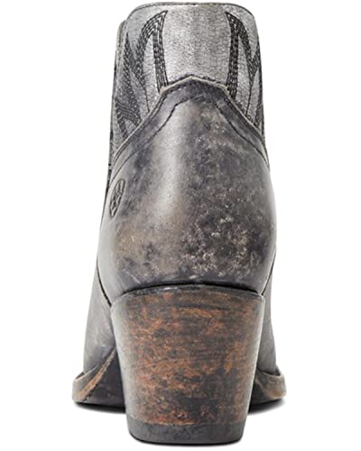 Ariat Womens Hazel Western Boot Naturally Distressed Black/Silver Metallic 7 #TOP2