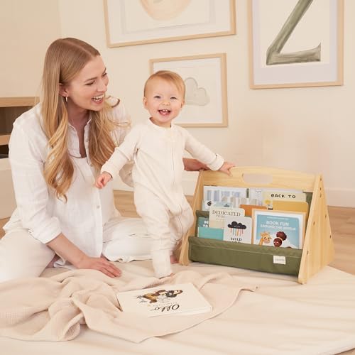 image for ZICOTO Decorative Wooden Bookshelf with Handle for Kids Rooms - Keeps 