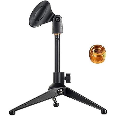 Bearstar Universal Desktop Microphone Stand Adjustable MIC Tabletop Stand with Microphone Clip Such as Sm57 Sm58 Sm86 Sm87 Cover