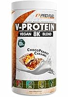 Vegan Protein – Schokolade-Erdnuss-Karamell - V-Protein 8K Blend - unglaublich lecker & cremig - aus Sonnenblume, Reis, Erbse, Hanf, Kürbis uvm. - pflanzliches Proteinpulver mit 73% Eiweiß