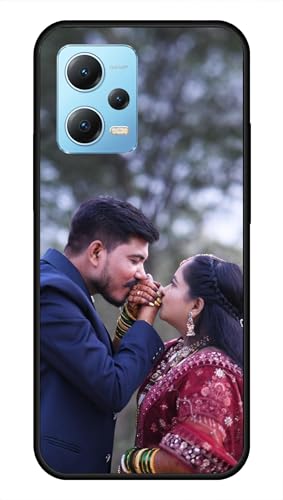 Image of NDCOM for Customised Redmi Note 12 5G / Poco X5 5G Back Cover | Slim Back Cover Note 12 5G | Protective Case DIY Personalised Photo Design | Customized Gift Custom Text Name Printed Glass Case
