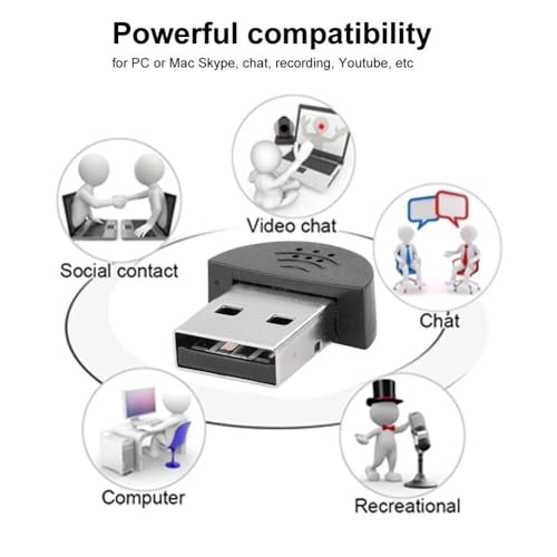 TECHTONICS USB 2.0 Mini Microphone Voice Recognition Portable Studio Speech Mic Audio Adapter for PC, Laptop - Image 4