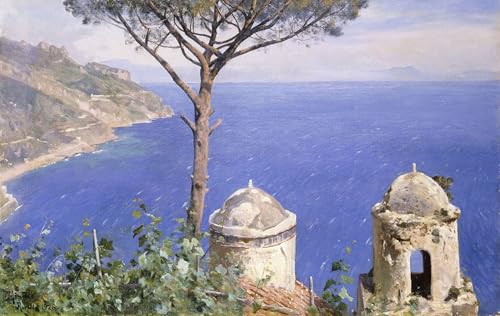 Tableaux Graffiti Art Mural Ravello Impression d'Art Moderne Peder Monsted Toile 60x90
