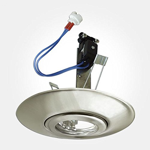 GU10/LV Ceiling Converter, Chrome Satin Brushed Nickel CR80SN by ETERNA. Downlight CONVERTOR. Pack of 10