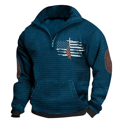 Mens Pullover Quarter Zip Mock Neck Pullover Sweat Shirts Casual Workout Daily Sweaters Plain Sweatshirt3