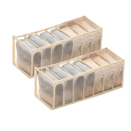 THXFUNAREA 2 piezas Organizador de armario,AOrganizador de Ropa de Armario Plegable,Compartimentos Organizador Puede guardar calcetines, ropa interior, bragas