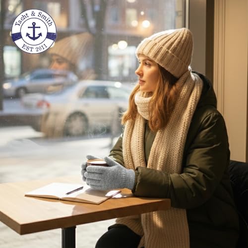 Image of Yacht & Smith Winter Beanies & Gloves For Men & Women, Warm Thermal Cold Resistant Bulk Packs
