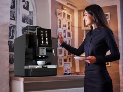 Image of Ideal Coffee Fully Automatic Espresso machine comes with 7'' LCD touch screen and 20+ Customized beverages (Black)
