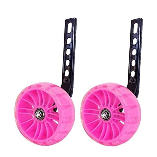 Image of training wheels flash mute wheel bicycle stabiliser mounted Kit compatible for bikes of 12 14 16 18 20 Inch, 1 Pair