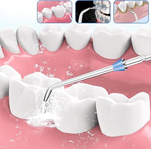 8 Stück Flosser-Ersatzspitzen für Waterpik Water Flosser, Flosser-Nachfüllköpfe, Ersatzköpfe für Waterpik, kompatibel mit Waterpik Munddusche und Zahnseide