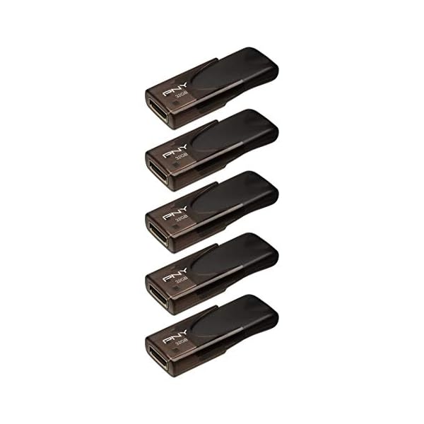 PNY 32GB Attaché 4 USB 2.0 Flash Drive, Black, (Pack of 5) - Image 5