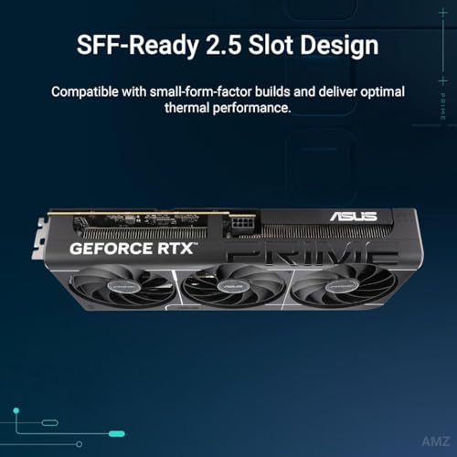 Image of ASUS Prime GeForce RTX 5060 Ti OC 16GB GDDR7 Graphics Card, PCIe 5.0, Triple Axial-tech Fans, SFF-Ready 2.5-Slot, 1x HDMI 2.1b, 3X DP 2.1b, Includes GPU Holder