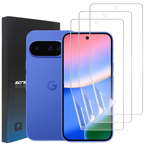 zonyee 3 peças protetor de ecrã para o Google Pixel 10 [sem vidro], HD transparente película protetora de Hidrogel flexível de TPU, Google Pixel 10, curva 3D de cobertura completa, sem bolhas