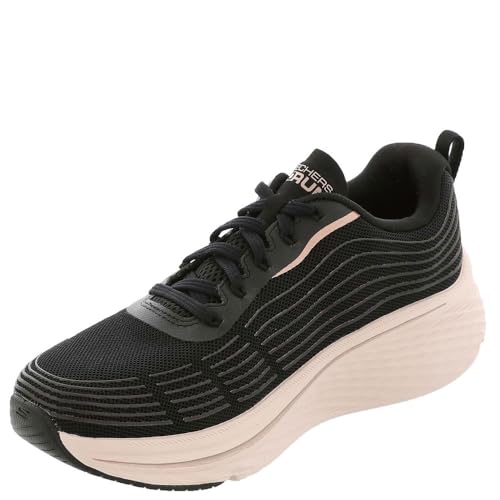 Image of Skechers Women's Max Cushioning Elite 2.0 Sneaker, Black /Rose Gold, 6.5
