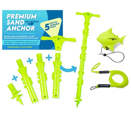 Sand Shark Sandsharkanchor.com Sandshark Sport Anchor Combo For Shallow Water Anchoring, Includes Sport Anchor, 7-14Ft Bungee Dock Line, And Marker Buoy #TOP19
