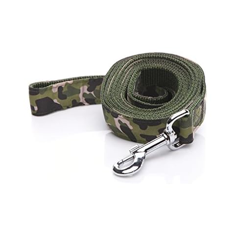 TAIDA Strong Durable Dog Leash 6 Foot Long 1 Inch Wide Nylon Camouflage dog Leash small medium big large dogs Cover