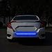 RUANTE Universal Car Reflective Stickers Super Reflectives Cars Boot Tailgate Trim Sticker Anti-Collision Strips Reflection Warning Decals Anti-Scratch Protection (Blue 5pc)