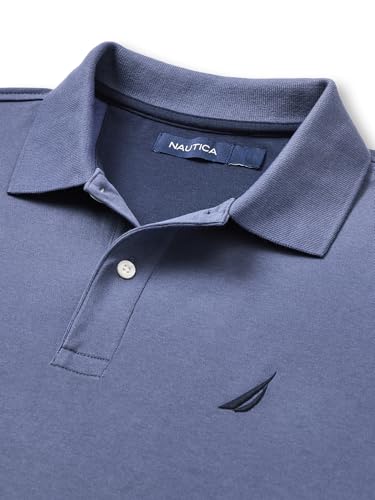 Image of Nautica Men's Classic Fit Short Sleeve Dual Tipped Collar Polo Shirt