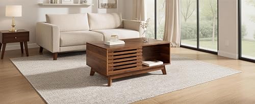 Mesa de centro elevable para ahorrar espacio Homgoday con almacenaje de lamas 6