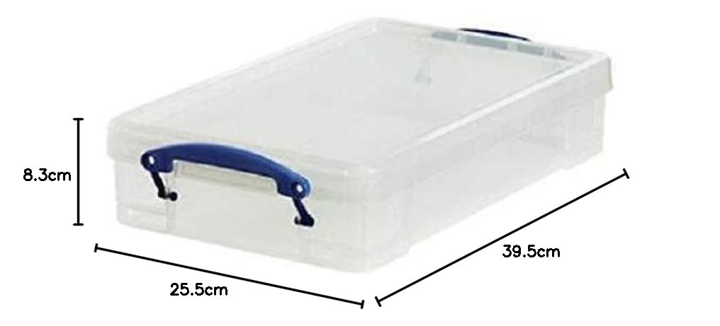 Really Useful Box 6 Stück Aufbewahrungsbox 4,0 Liter - für A4 Papier - transparent