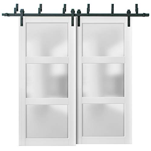 Black Friday ๐ฅ Sliding Closet Frosted Glass 3 Lites Barn Bypass Doors 36 x 84 inches Lucia 2552 Matte White Black Friday ๐ฅ Sliding Closet Frosted Glass 3 Lites Barn Bypass Doors 36 x 84 inches Lucia 2552 Matte White