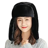 Geeignet für Männer und Frauen, Kappenumfang 55-61 cm, hochwertiges Kaninchenhaarimitat, weich und bequem, flauschig, zarte Haptik, hochwertige Haptik, dick und warm